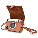 Rieibi Mini EVO Kameratasche, Vintage PU Leder Hülle Schutzhülle für Fujifilm Instax Mini EVO Sofortbildkamera…