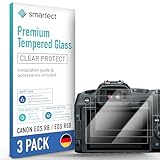 smartect Schutzglas [3 Stück, Klar] kompatibel mit Canon EOS R8 / EOS R50, HD Schutzfolie Anti-Kratzer,…