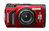 OM SYSTEM Tough TG-7 Rot Digitalkamera,wasserdicht, stoßfest, Unterwasser- und Makro-Aufnahmemodi, 4K-Video,…