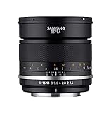 Samyang MF 85mm F1,4 MK2 Canon EF– Porträt Objektiv manueller Fokus für Vollformat und APS-C Festbrennweite…