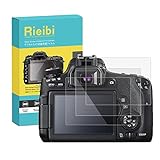 Rieibi 3 Stück Schutzfolie für Canon EOS 760D Displayschutzfolie, 0,33 mm, Härtegrad 9H, gehärtetes…