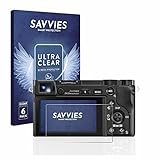 Savvies 6 Stück Schutzfolie für Sony Alpha 5000/6000 / 6400 Displayschutz-Folie Ultra-Transparent