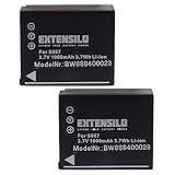 EXTENSILO 2X Akku kompatibel mit Panasonic Lumix DMC-TZ3, DMC-TZ4, DMC-TZ5, DMC-TZ50 Kamera (1000mAh,…
