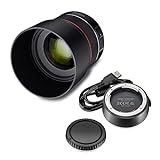 Samyang 8009 AF 85mm F1.4 EF + Lens Station für Canon EF I leichtes & kompaktes Tele-Objektiv für Portrait-Aufnahmen,mit…