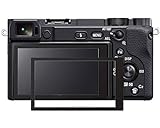 A6500 Displayschutzfolie für Sony Alpha A6400 ILCE-6500 Kamera, gehärtetes Glas, dünn, blasenfrei, Anti-Scrach…