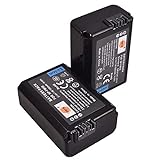 DSTE 2-Pack Ersatz Batterie Akku Kompatibel für NP-FW50 und Sony ZV-E10 RX10 IV Alpha 7(a7)/7R(a7R)/7S(a7S),a3000,a5000,a6000,NEX-3/5//6/7/C3/F3,DSC-RX10,SLT-A33/A35/A37/A55V