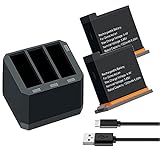 XITAIAN 2 PCS Akku Ersatz für DJI Osmo Action Camera Battery 1300mAh USB Ladegerät Ersatz für DJI Osmo…