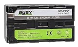 ayex NP-F750 Li-Ion Akku Passend für z.B. Sony Camcorder Serien HDR, CCD, DCR, DSC, DSR, GV, MVC - Leistungsstark…