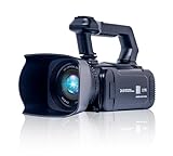 Fine Life Pro Videokamera 4K Camcorder 64MP 60FPS 64 Fach Digitalzoom Autofokus Vlogging Kamera für…