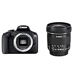 Canon EOS 2000D Spiegelreflexkamera Gehäuse, schwarz & EF-S 10-18mm F4.5-5.6 is STM Ultraweitwinkel…