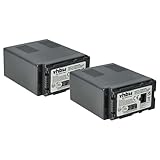 vhbw 2X Akku kompatibel mit Panasonic AG-HCM150, AG-HCM41, AG-HCM41EU Videokamera Camcorder (4400 mAh,…