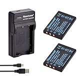 Newmowa® NP-60 Ersatz Akku (2er Pack) und tragbar Micro-USB-Ladegerät-Set für Fujifilm FinePix 50i,…