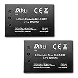 ARLI Ersatz 2X Akku geeignet für Canon LP-E12 LPE12 EOS 100D M10 M100 M200 M50 EOS-M50 SX70 HS Kamera…