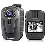 CAMMHD 1296P Body Cam 12 Stunden Tragbare Audio und Video Bodycam 170° Weitwinkel Polizei Körperkamera…