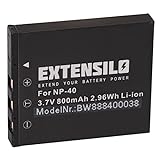 EXTENSILO 1x Akku kompatibel mit Samsung Digimax i5, i50, i6, i70, L50, L60, L70, L700 Kamera (800mAh,…