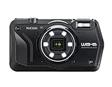 RICOH WG-6 Schwarz Wasserdichte Kamera Hochauflösende Bilder mit 20 MP 3-Zoll-LCD Wasserdicht bis 20…