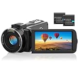 Videokamera 1080P 36MP Camcorder, Vlogging Kamera 30FPS 16X Digitalzoom für Streaming-Videoaufzeichnung,…