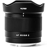 VILTROX 20mm F2.8 F, 20mm F/2.8 Z-Mount Vollformat AF Ultraweitwinkel Autofokus Objektiv für Nikon Z…