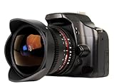 Bower SLY8VDOD Ultra-Wide 8mm T3.8 Digital Fisheye Cine Lens for Olympus 4/3 SLR Camera