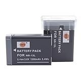DSTE Electron 2 Pack NB-13L Ersatz Batterie Akku Kompatibel mit Canon G5X, G7X, G9X, G5X Mark II, G7X…