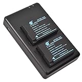 DSTE 2-Stück Ersatzakku Set DMW-BLC12 Batterie + Dual-Ladegerät USB kompatibel mit Panasonic Lumix DMC-G5…