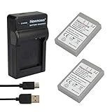 Newmowa Ersatz BLS-5 Batterie (2er Pack) und tragbar Micro USB Ladegerät Kit für Olympus BLS-5, BLS-50,…