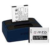 2 Akkus + Dual-Ladegerät (USB) für Samsung EA-BP70A / PL20, PL21, PL80, PL81, PL90, PL91, PL100… / ES70……