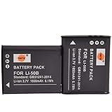 DSTE 2-Pack Ersatz Batterie Akku for Olympus Li-50B Stylus 1010 1020 1030 9000 9010 Tough TG-870 SP-800UZ…