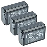 vhbw 3X Akku kompatibel mit Sony Alpha 6100, 6300, 6400, 6500 Kamera (950mAh, 7,2V, Li-Ion) mit Infochip
