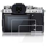 AFUNTA Displayschutzfolien kompatibel X-T3 Kamera, 2 Stück, Kratzfest, gehärtetes Glas, 9H Härte, Schutzfolien…