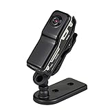 Mini-Kamera, Drahtlose Antenne Mini-Kamera Digitaler Videorecorder Clip On Cam Pocket Camcorder Schwarz