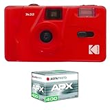 KODAK Wiederaufladbare Kamera, M35 – 35 mm, Farbe Rot, mit ISO-Film, erfassen Sie Ihre Momente mit Eleganz…