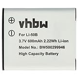 vhbw Akku kompatibel mit Olympus Stylus Creator/XZ-Serie XZ-1 Kamera Digicam DSLR (600mAh, 3,6V, Li-Ion)