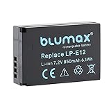 Blumax LP-E12 Akku 850mAh kompatibel mit Canon EOS M50 M10 M M100 M200 - SX70HS