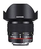 Samyang 14/2,8 Objektiv DSLR Canon EF AE manueller Fokus automatischer Blendenring Fotoobjektiv, Weitwinkelobjektiv…