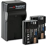 Blumax Gold Edition 2X Akku LP-E6 2040mAh mit Sanyo Zellen + Ladegerät LP-E6 | passend zu Canon EOS…