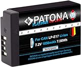 PATONA Platinum Akku LP-E17 (echte 1050mAh) voll kompatibel mit Canon EOS RP R10 R50 R100 77D 200D 250D…