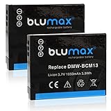 2X Blumax Akku für Pamasonic DMW-BCM13 / DMW-BCM13E // 1050mAh kompatibel mit Lumix DMC TZ40 TZ41 TZ55…