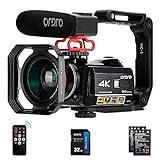ORDRO AC3 4K Camcorder Vlogging Camera for YouTube HD Video Camera 1080P 60fps IR Night Vision Wi-Fi…