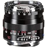 ZEISS Ikon Planar T* ZM 2/50 Standard-Kameraobjektiv für Leica M-Mount Entfernungsmesser-Kameras, Schwarz