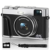 Digitalkamera 4K 48MP Fotoapparat Autofokus mit 32G SD-Karte, Kompaktkamera Fotokamera mit Optischer…