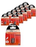 ANSMANN CR2 (3V) Lithium Photobatterie Kamera Batterie Longlife (12er Pack) für Garagentoröffner, Alarmanlage,…