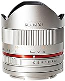Rokinon RK8MS-FX 8 mm F2.8 Series 2 Fischaugenobjektiv für Fujifilm X-Mount Kameras, Silber