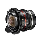Walimex Pro 8mm 1:3,1 VCSC Fish-Eye Foto und Videoobjektiv für Sony E-Mount Objektivbajonett schwarz…