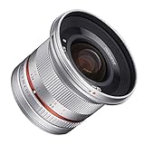 Samyang SY12M-E-SIL 12 mm F2.0 Ultra-Weitwinkelobjektiv für Sony E Kameras, silberfarben