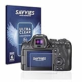 Savvies 6 Stück Schutzfolie für Canon EOS R6 Displayschutz-Folie Ultra-Transparent