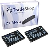 2X Kamera Li-Ion Akku 1400mAh für Toshiba Camileo H10 H20 P10 P20 P30 HD Pro H-10 H-20 P-10 P-20 P-30…