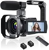 Rosdeca 4K Camcorder Videokamera 48MP WiFi Vlogging Kamera für YouTube 16X Digitalzoom IR Nachtsicht,…
