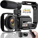4K Videokamera Camcorder UHD 48MP WiFi IR Nachtsicht Vlogging Kamera,16X DigitalZoom 3" IPS 270°Drehbarer…