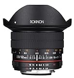 Rokinon F2.8 Ultra Wide Fischaugenobjektiv für Nikon AE DSLR-Kameras, 12 mm